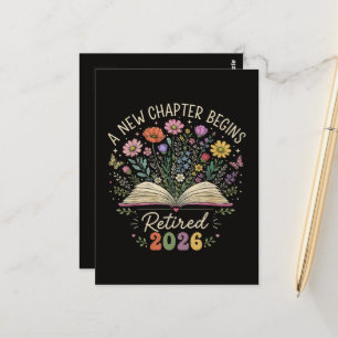 Retired 2026 A New Chapter Begins Retirement Postcard