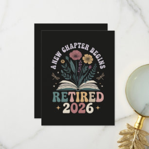 Retired 2026 A New Chapter Begins Thank You Card