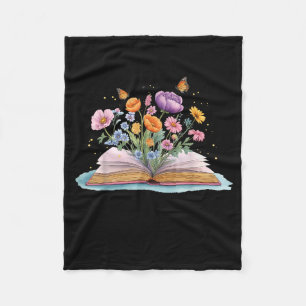 Retired 2026 Floral Book A New Chapter Begins Fleece Blanket