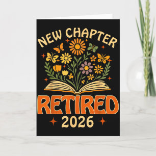 Retired 2026 New Chapter Vintage Boho Floral Retir Card