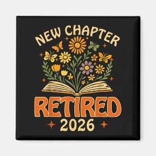 Retired 2026 New Chapter Vintage Boho Floral Retir Magnet