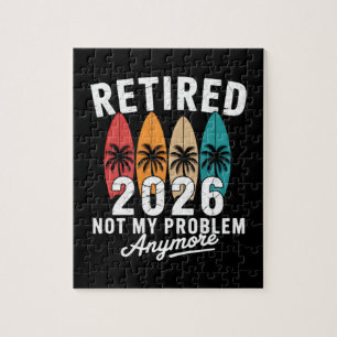 Retired 2026 Not My Problem Anymore Hawaii Palm Jigsaw Puzzle