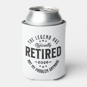 Retired 2026 not My Problem Anymore Vintage Retro Can Cooler