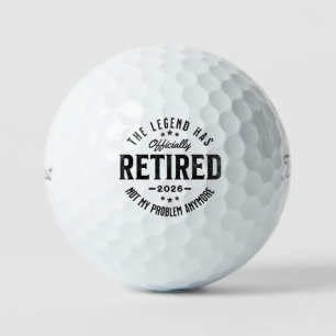 Retired 2026 not My Problem Anymore Vintage Retro Golf Balls