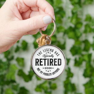 Retired 2026 not My Problem Anymore Vintage Retro Key Ring