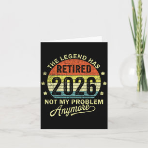 Retired 2026 Retirement 2026  Card