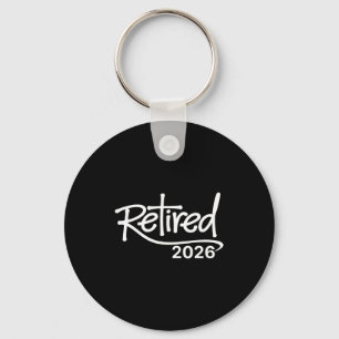 Retired 2026 Vintage Christian Retirement Party Key Ring