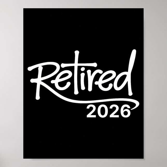 Retired 2026 Vintage Christian Retirement Party  Poster (Front)