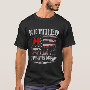 Retired 7th Infantry Division Veteran Military Fat T-Shirt