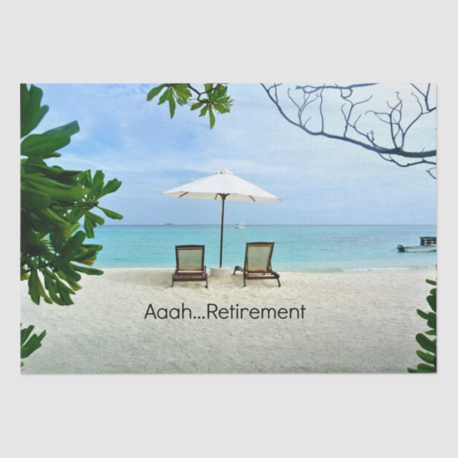 Retired - Aaah...Retirement Tissue Paper (Front)