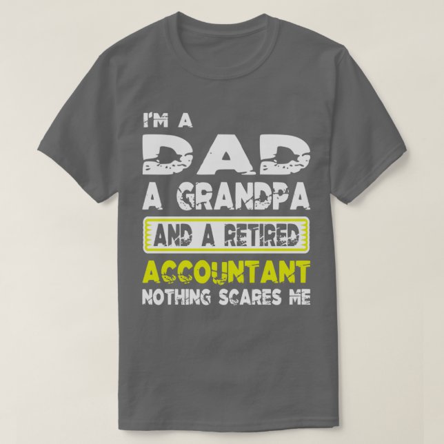 Retired Accountant Grandpa Funny Cpa Retirement T-Shirt (Design Front)