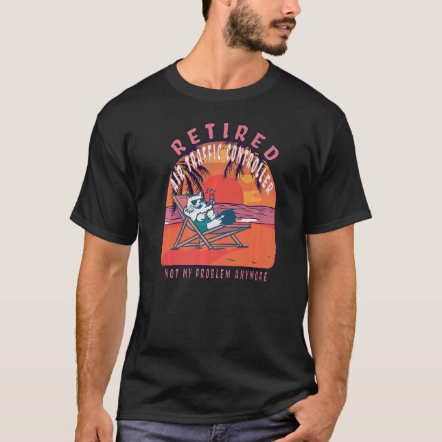 Retired Air Traffic Controller  Vintage Retirement T-Shirt (Front)