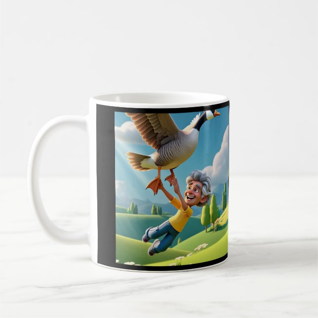 " RETIRED AND HAPPY " COFFEE MUG (Left)