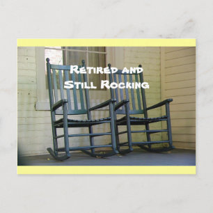 "Retired and Still Rocking" postcard