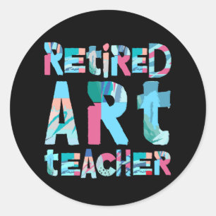 Retired Art Teacher Classic Round Sticker