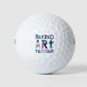 Retired Art Teacher Teaching Retirement Gift Golf Balls
