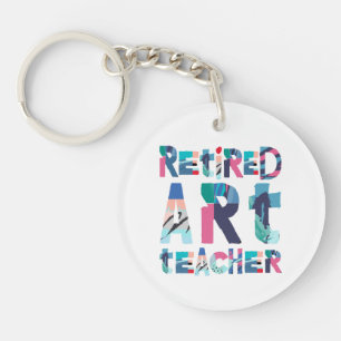 Retired Art Teacher Teaching Retirement Gift Key Ring