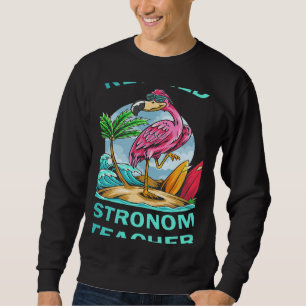 Retired Astronomy Teacher Flamingo Sweatshirt