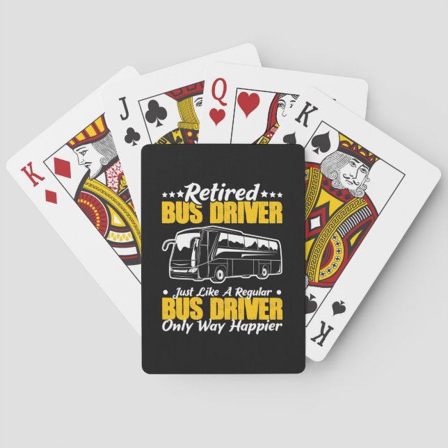 Retired Bus Driver Playing Cards (Back)