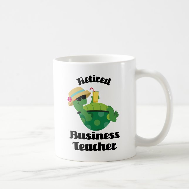 Retired Business Teacher (Turtle) Coffee Mug (Right)