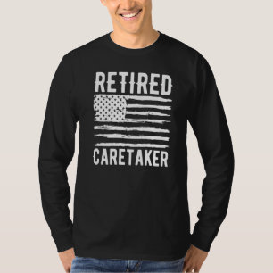 Retired Caretaker Profession American Flag Premium T-Shirt