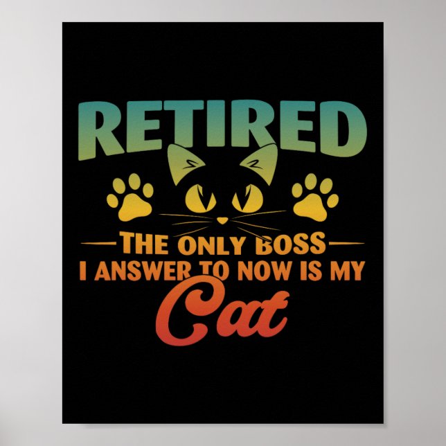 Retired Cat Funny Retirement 2024 Decoration Men W (Front)