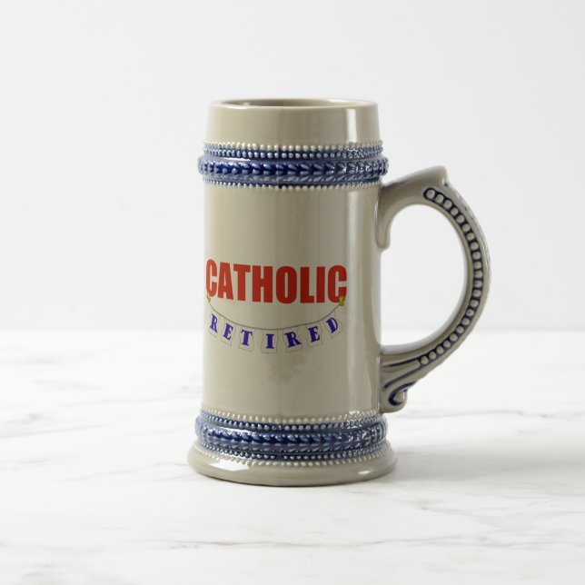 RETIRED CATHOLIC BEER STEIN (Right)