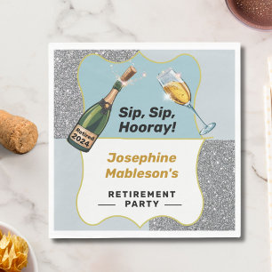 Retired celebration party leaving do napkin