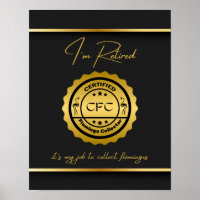 Retired Certified Flamingo Collector Black & Gold
