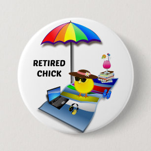 Retired Chick 7.5 Cm Round Badge
