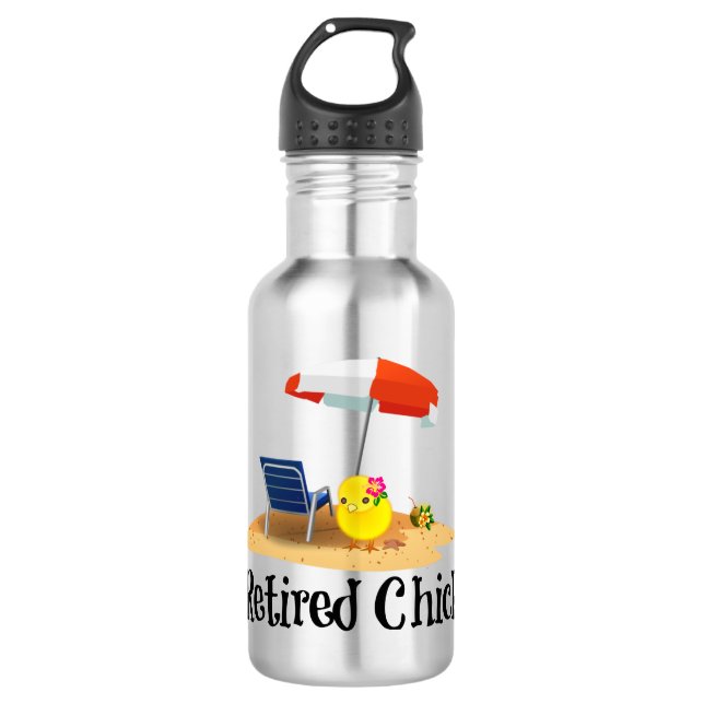 Retired Chick, oh so cute 532 Ml Water Bottle (Front)