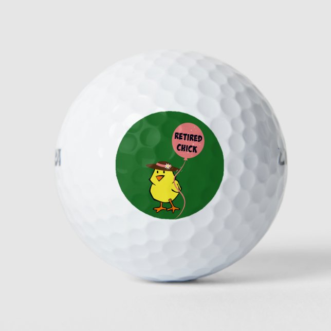 Retired Chick...oh so cute Golf Balls (Front)