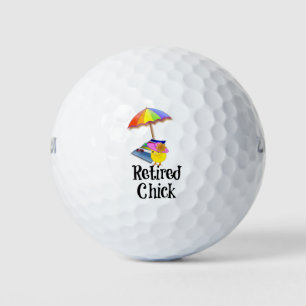 Retired Chick, oh so cute! Golf Balls