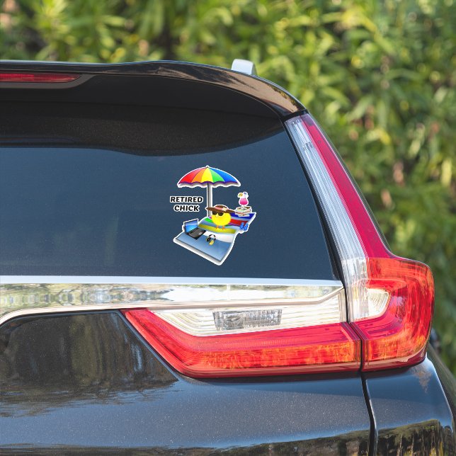 Retired Chick, popular design, (Car Side)