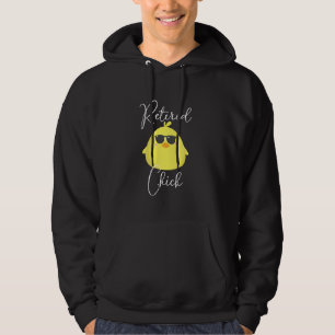 Retired Chick Sunglasses Funny Retirement Hoodie