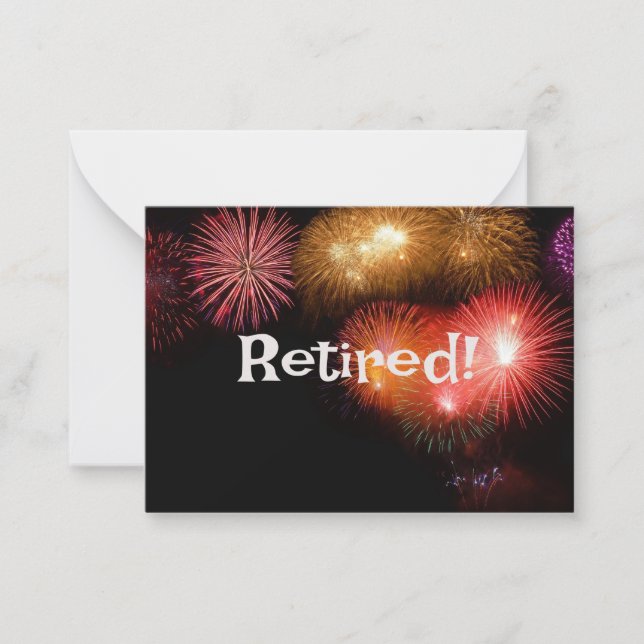 Retired! Colourful Fireworks Display. Card (Front)