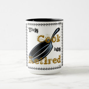 Retired Cook Gold and Black Mug