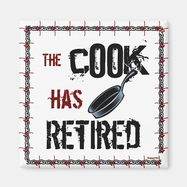 Retired Cook Magnet (Front)