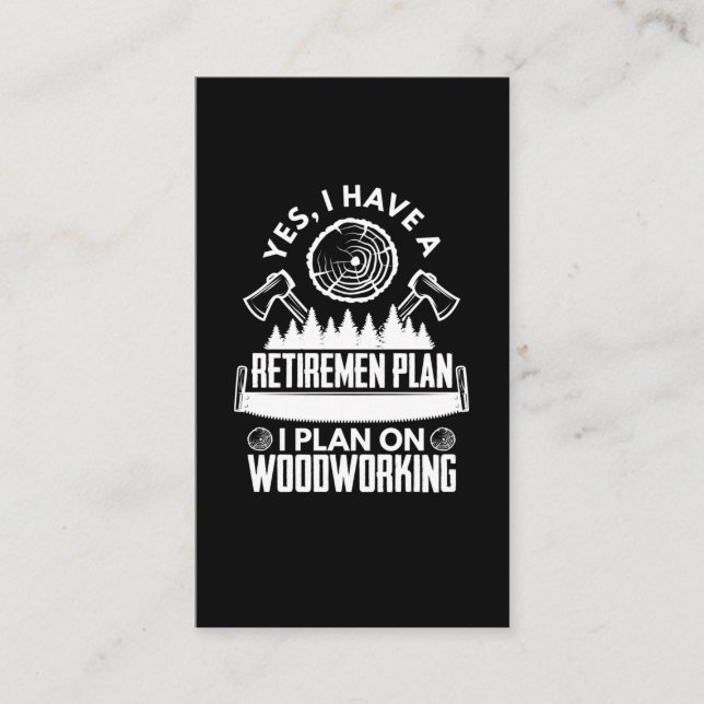 Retired Craftsman Carpenter Father Woodworker Business Card (Front)