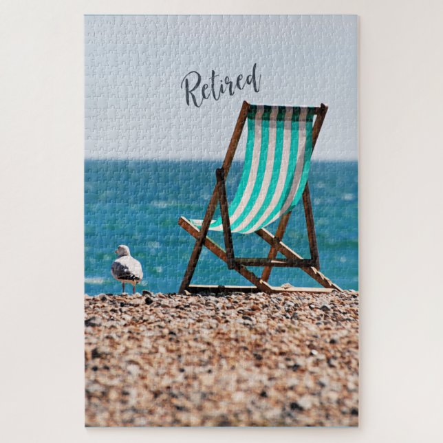 Retired...Deckchair at the Seaside Jigsaw Puzzle (Vertical)