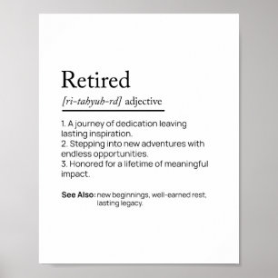 Retired Definition Poster
