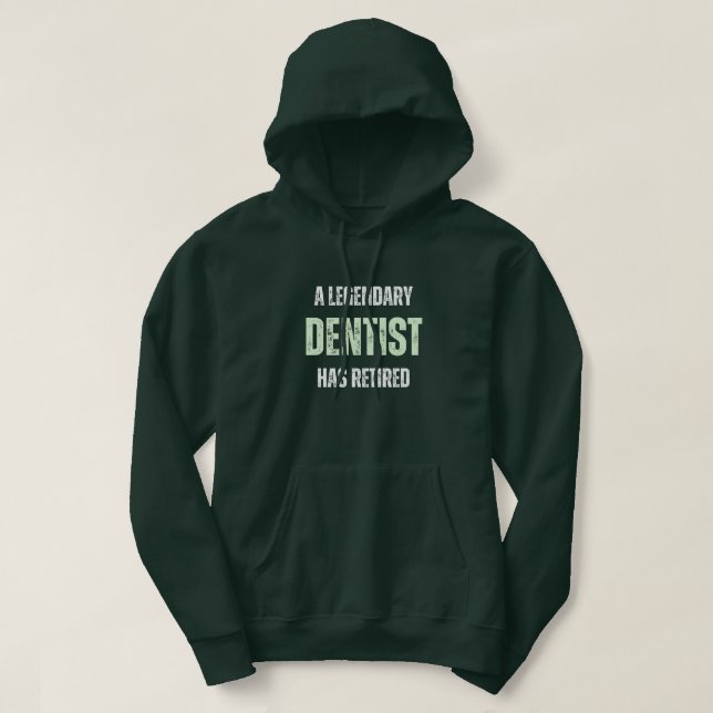 Retired dentist Funny vintage retirement gift  Hoodie (Design Front)