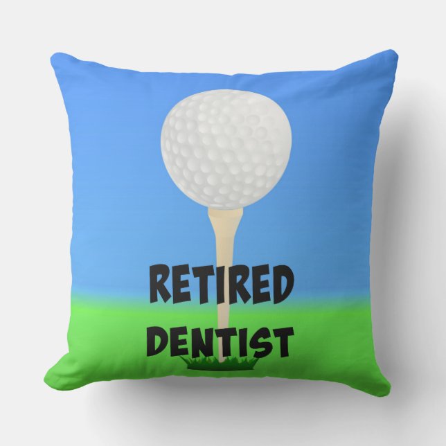Retired Dentist - Golf Design Cushion (Front)
