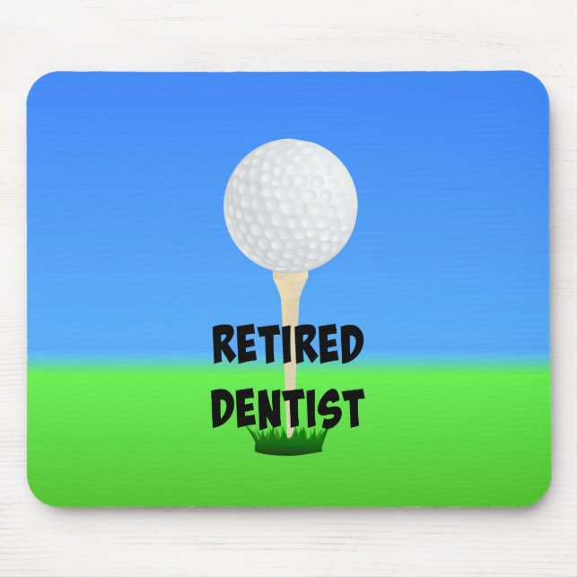 Retired Dentist - Golf Design Mouse Pad (Front)
