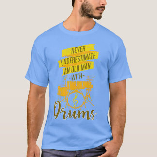 Retired Drummer Gift Rock Music Drums T-Shirt