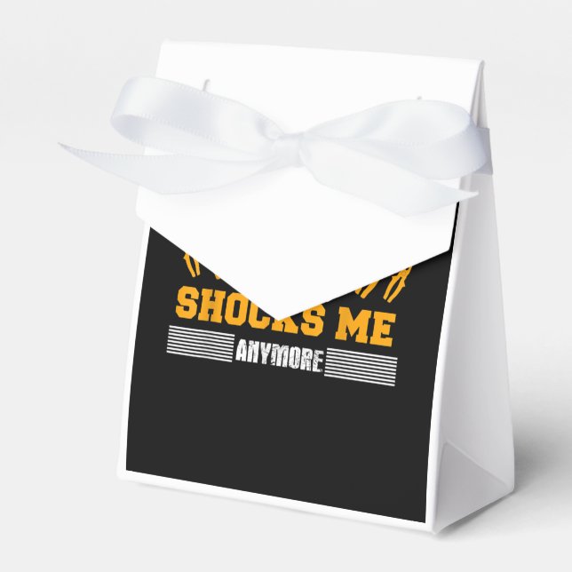 Retired Electrician Nothing Shocks Me Anymore Gift Favour Box (Front Side)