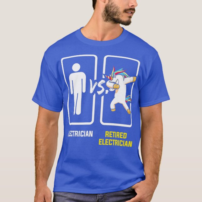 Retired Electrician Regular Funny Retirement T-Shirt (Front)