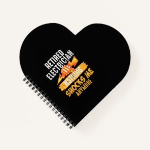 Retired Electrician Shock  Linemen Fars Day Funny Notebook