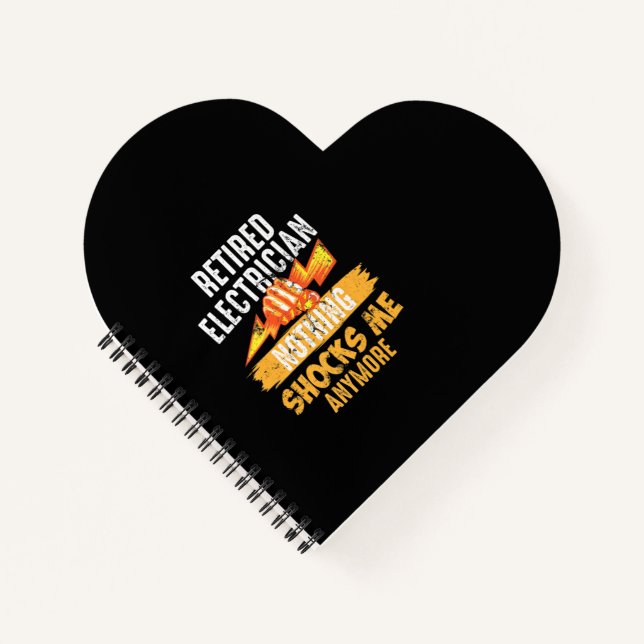 Retired Electrician Shock  Linemen Fars Day Funny Notebook (Front)