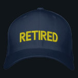 Retired Embroidered Hat<br><div class="desc">Embroidered retirement gifts for the retiree to add a touch of class to their wardrobe and accessories in celebration of those retirement years.</div>